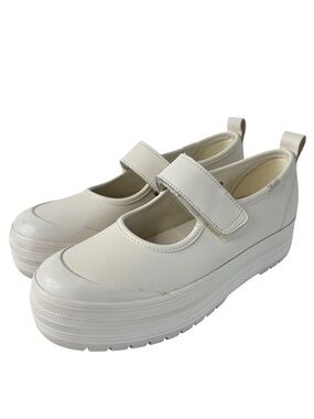 Keds Mary Jane Platform Sneakers Shoe Size 7.5 White Leather X Monster High NEW!